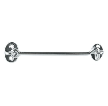 Cabin Hook And Eye 150Mm Brass Chrome Plated - Nikpol